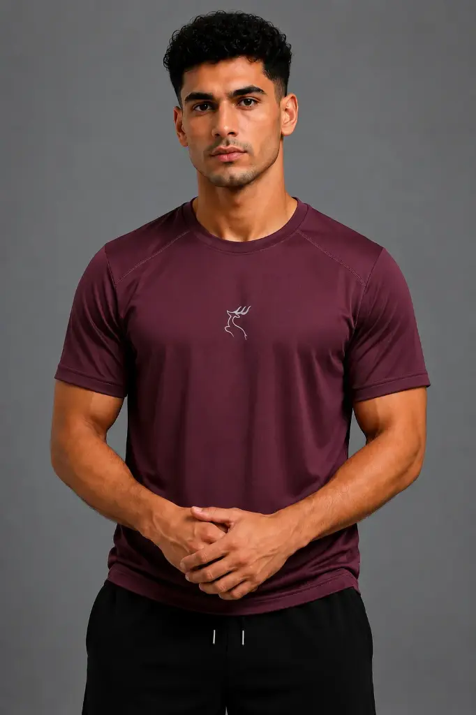 Sa'i Burgundy T-Shirt | Men's
